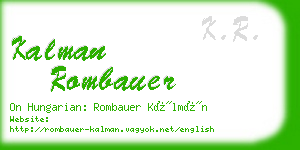 kalman rombauer business card